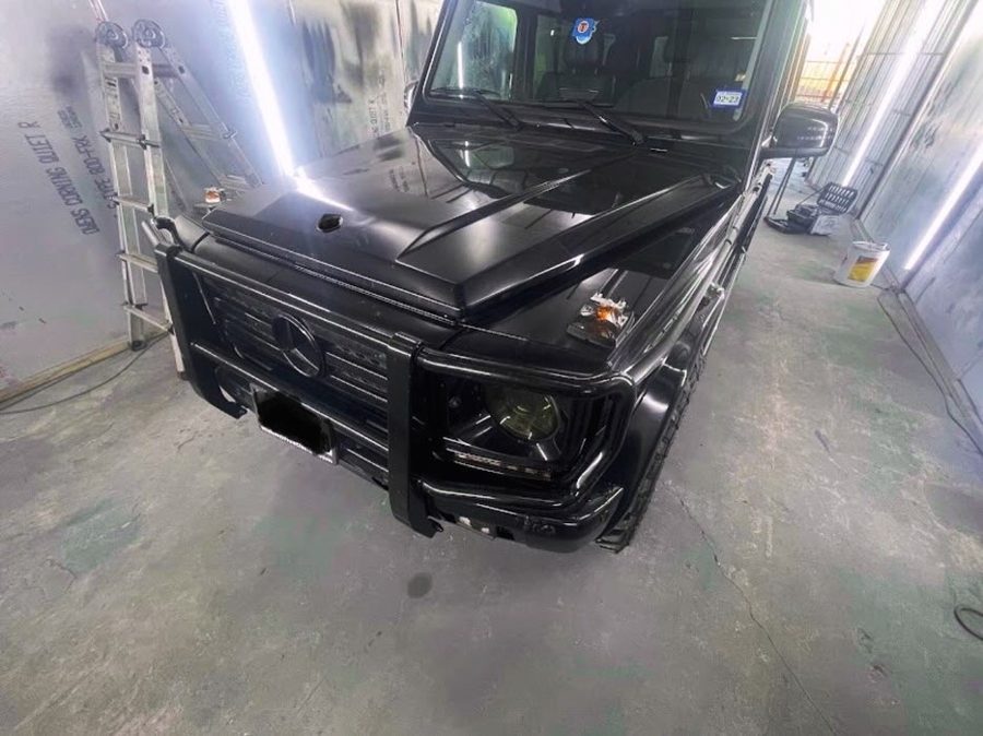 Mercedes G-Wagon front end after paint work