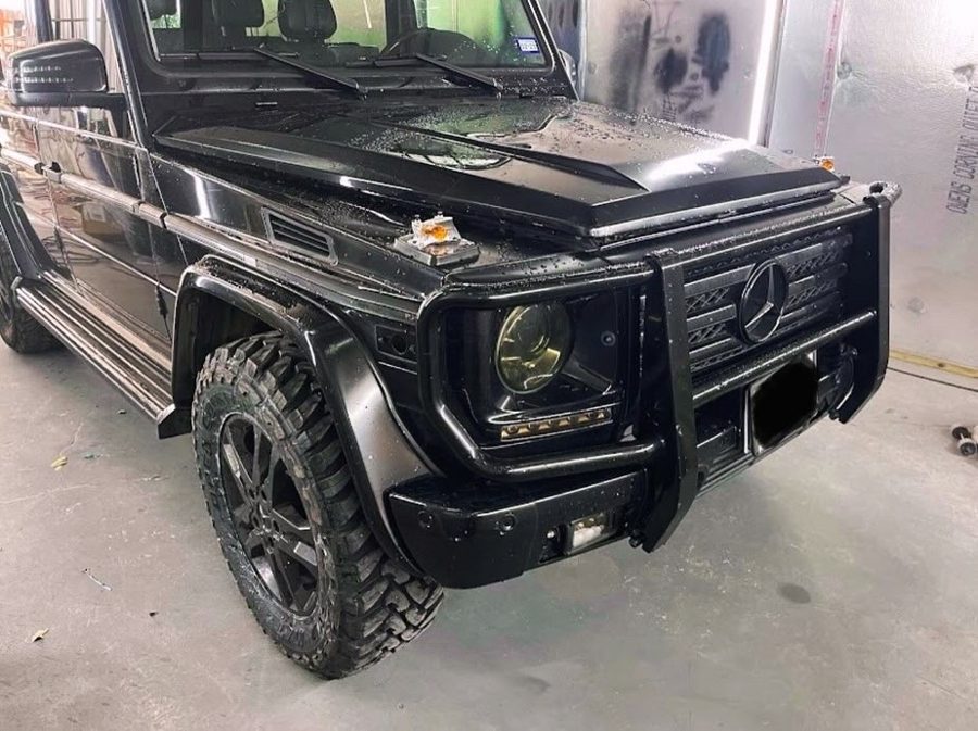 Mercedes G-Wagon front end freshly painted
